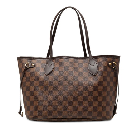 LOUIS VUITTON Handbags - Louis Vuitton Damier Neverfull PM Handbag Tote Bag N51109 Brown Leather Women...
